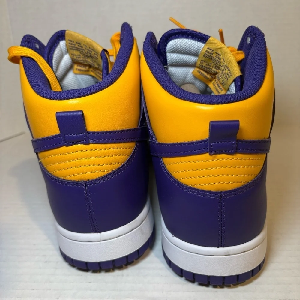 Nike Dunk High Retro Purple Yellow Lakers Purple DD1399-500 LSU